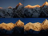 24 Sunrise On Pungpa Ri, Shishapangma East Face, Phola Gangchen From Kong Tso